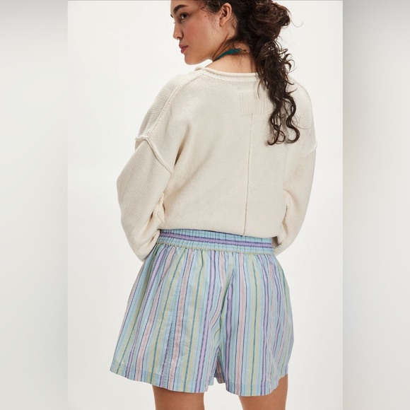 Get Free Striped Pull Pn Shorts NWOT sky blue combo - Picture 5 of 5